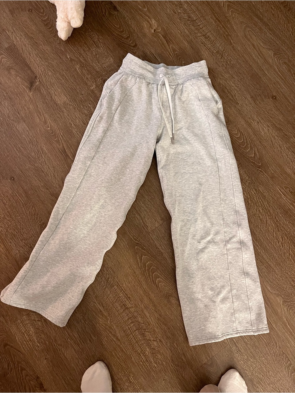 lululemon athletica Light Gray Cozy Wide-Leg Sweatpants